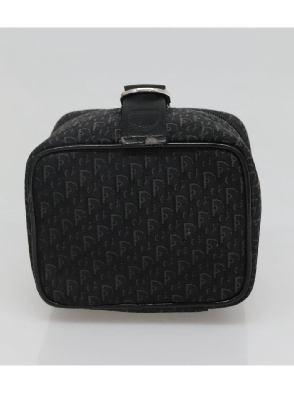 Christian Dior Trotter Canvas Vanity Chain Pouch Black Silver - Picture 4 of 16
